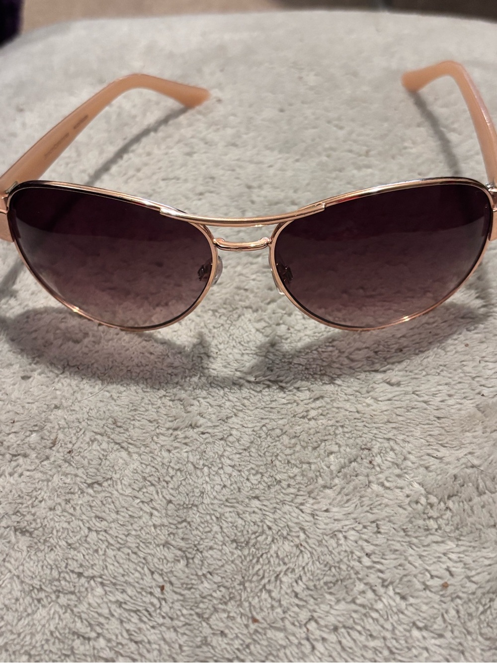 Juicy Couture Rose Gold Aviator Sunglasses - Y2K